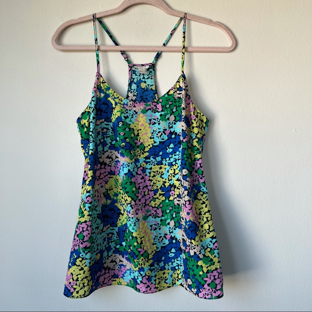 J.Crew Floral All Over Print Racerback Camisole Tank Top Layer Size 0